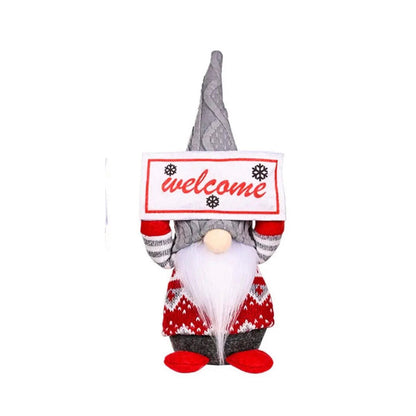 Cute Faceless Gnome-Knome Holiday Christmas Decoration