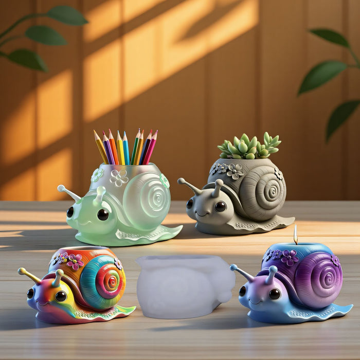 Cute Snail Storage Resin Mold