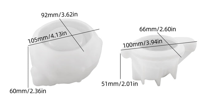 Cute Snowman Storage Jar Resin Mold