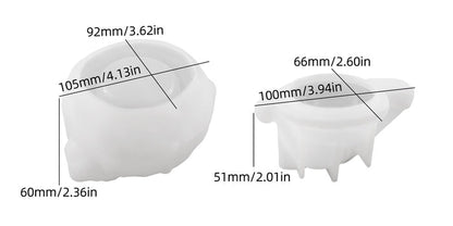 Cute Snowman Storage Jar Resin Mold