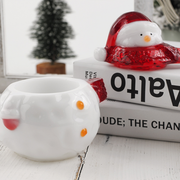 Cute Snowman Storage Jar Resin Mold