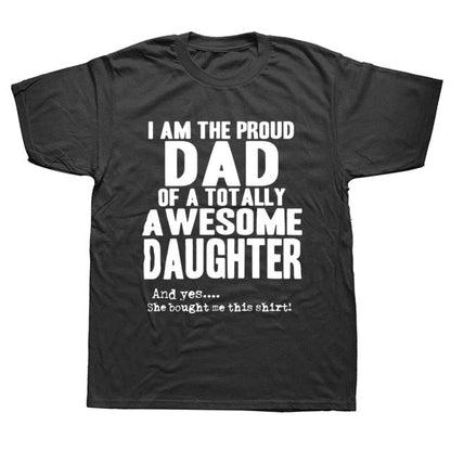 Daddy And Daughter Best Friends For Life Dad Gift Printed Cotton Short Sleeve T-Shirts