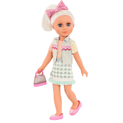 Denim outfit for 14-inch doll