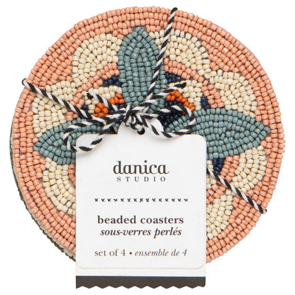 Disco Formation Beaded Coasters Set of 4