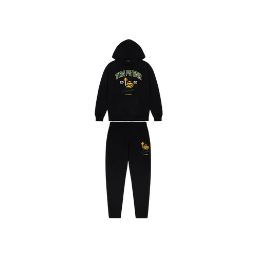 Dres Trapstar TS Varsity Tracksuit Black TRAPSTAR Dresy