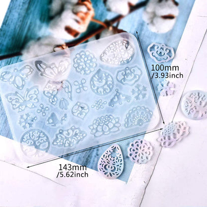 Earring Mold Epoxy Pendant Molds Resin Jewelry Molds Casting Silicone Molds