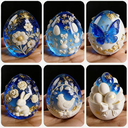 Easter Egg Decorative Ornament Resin Mold