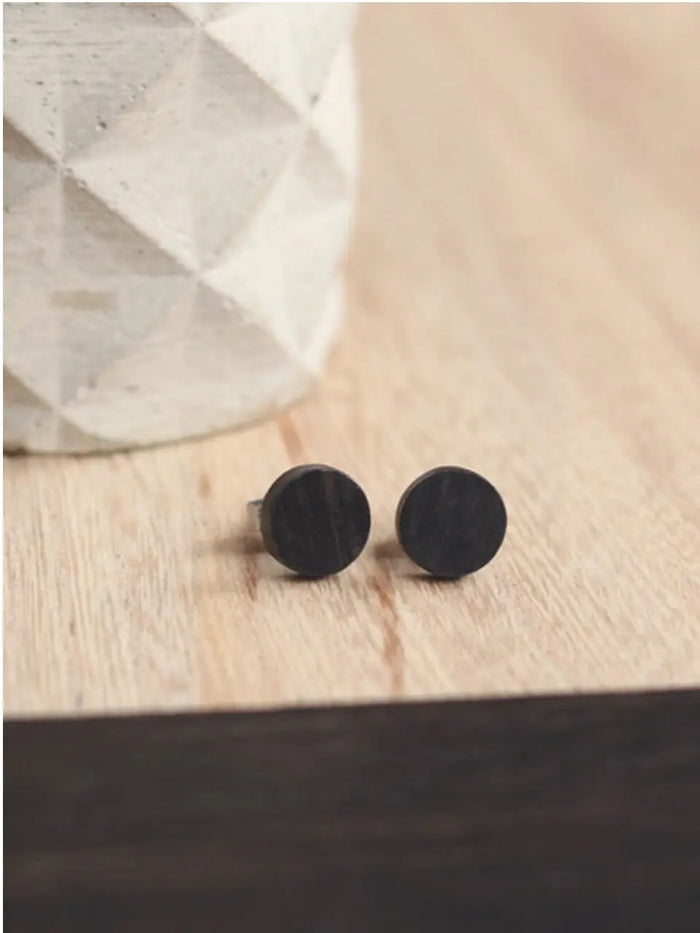 Ebony Circle Studs Acorn Home + Apparel