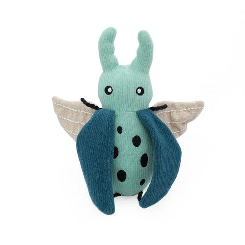 ZippyPaws dog toys EcoZippy Corduroy Critter Beetle Plush Squeaky Dog Toy