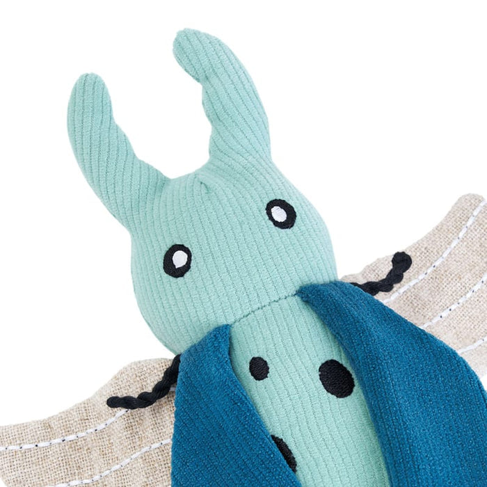 ZippyPaws dog toys EcoZippy Corduroy Critter Beetle Plush Squeaky Dog Toy