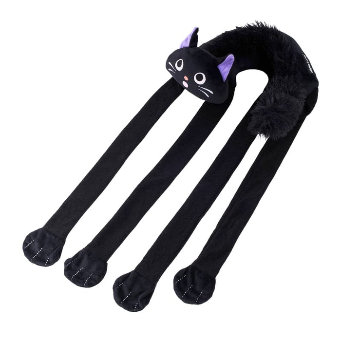 ZippyPaws dog toys EcoZippy Halloween Crinkle Scaredy Black Cat Plush Squeaky Dog Toy