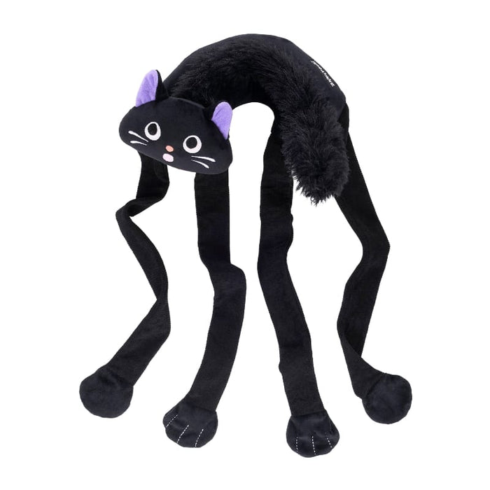 ZippyPaws dog toys EcoZippy Halloween Crinkle Scaredy Black Cat Plush Squeaky Dog Toy
