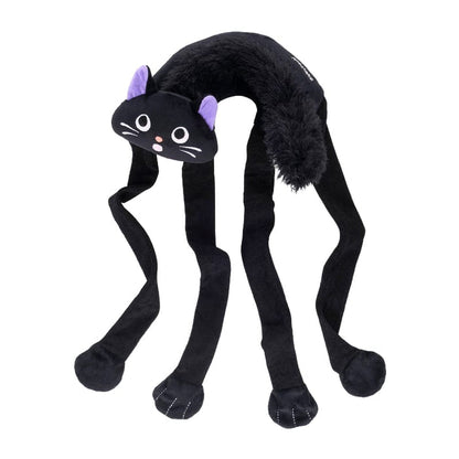 ZippyPaws dog toys EcoZippy Halloween Crinkle Scaredy Black Cat Plush Squeaky Dog Toy
