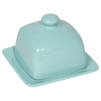 Eggshell Blue Square Butter Dish