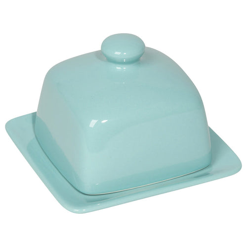 Eggshell Blue Square Butter Dish