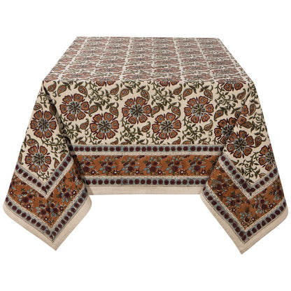 Elysian Block Print Tablecloth 60 x 90 inch
