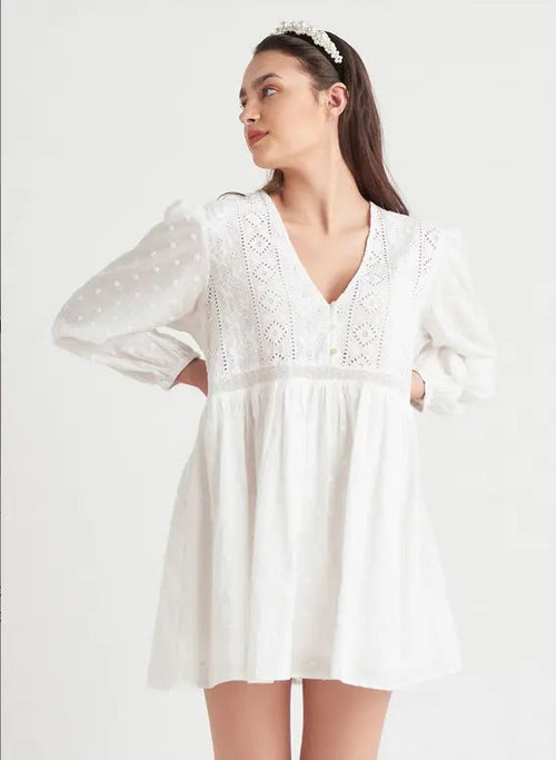 Embroidered Mini Dress Acorn Home + Apparel