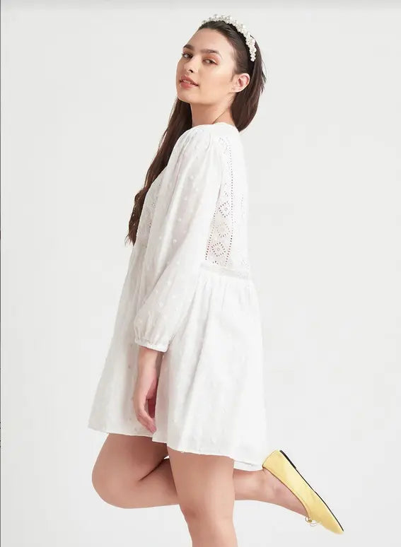 Embroidered Mini Dress Acorn Home + Apparel