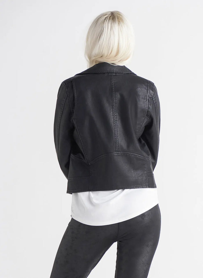 Faux Leather Moto Jacket Acorn Home + Apparel