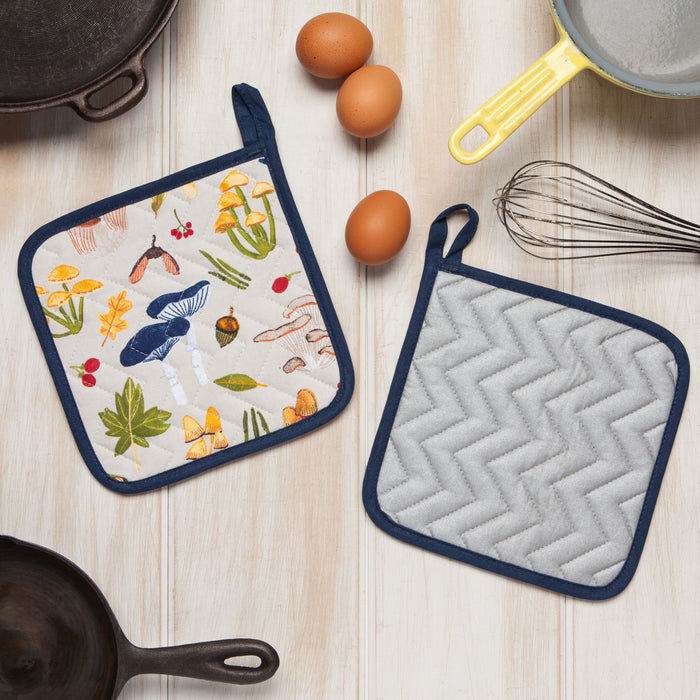 Field Mushrooms Potholder