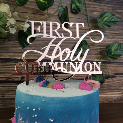 First Holy Communion Cake Topper - Religious Event - Cake Decor