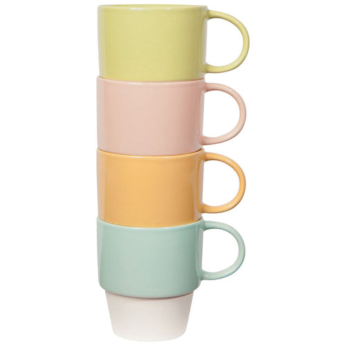 Flora Assorted Nesting Mugs Set of 4