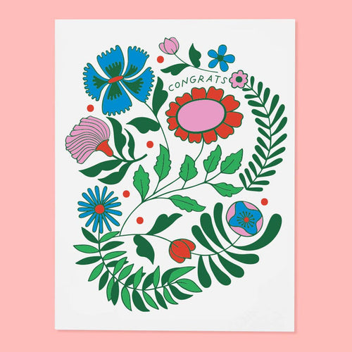 Floral Congrats Greeting Card