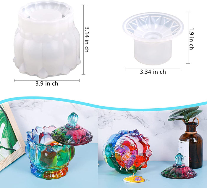 Flower Storage Box 3D Resin Jar Mold