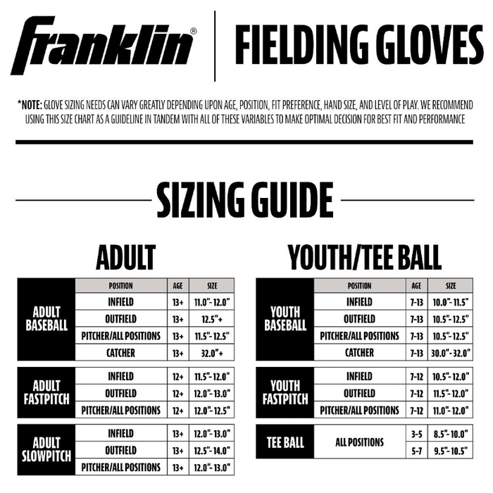 Franklin Field Master 22601 Softball Fielding Glove