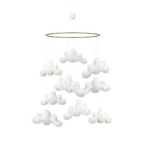 Gamcha - Baby Cot Mobile - Clouds - Mabel & Fox