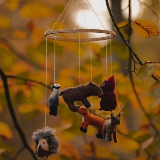 Gamcha - Baby Cot Mobile - Woodland - Mabel & Fox