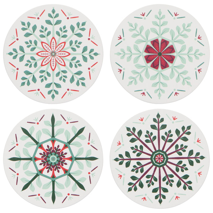 Good Tidings Christmas Soak Up Coasters Set of 4