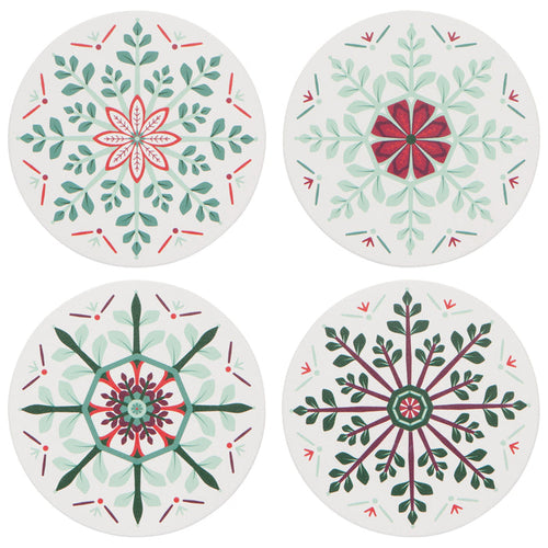 Good Tidings Christmas Soak Up Coasters Set of 4