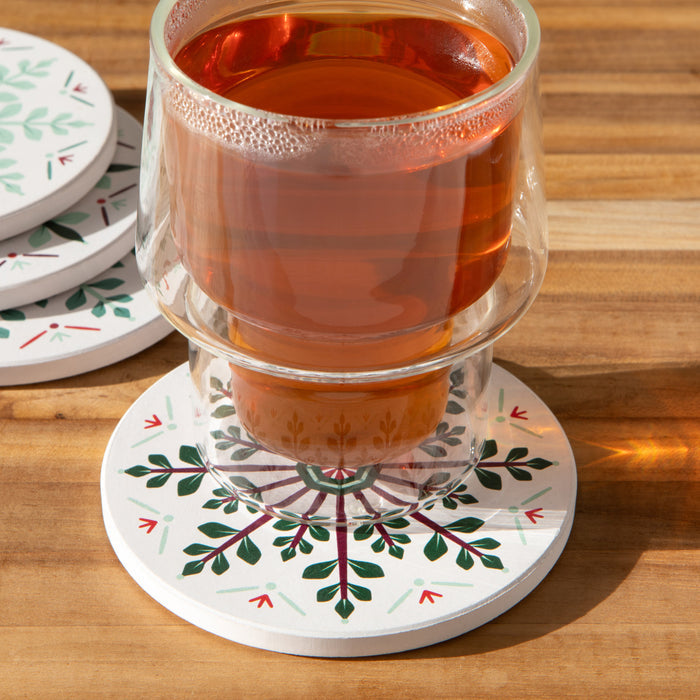 Good Tidings Christmas Soak Up Coasters Set of 4