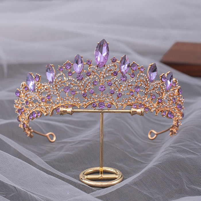 Gorgeous Pink - Lavender Purple or Crystal Tone Princess Rhinestone Tiara