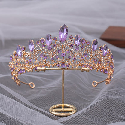 Gorgeous Pink - Lavender Purple or Crystal Tone Princess Rhinestone Tiara