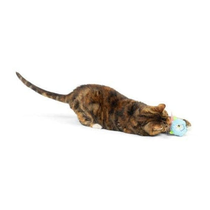 Halloween One-Eyed Monster Furr Ball Blue Plush Cat Toy