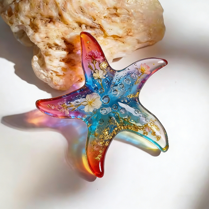 Handmade 2D Starfish Ornament Resin Mold