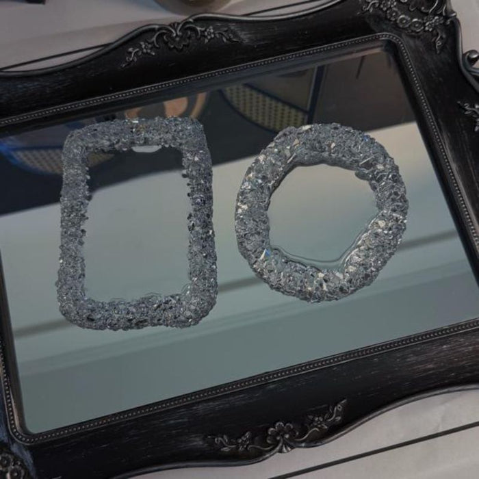 Handmade Crystal Cluster Edge Dish Storage Ornament Resin Mold
