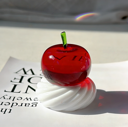 Handmade Crystal Cream Strawberry Apple Cherry Heart Ornament Resin Mold