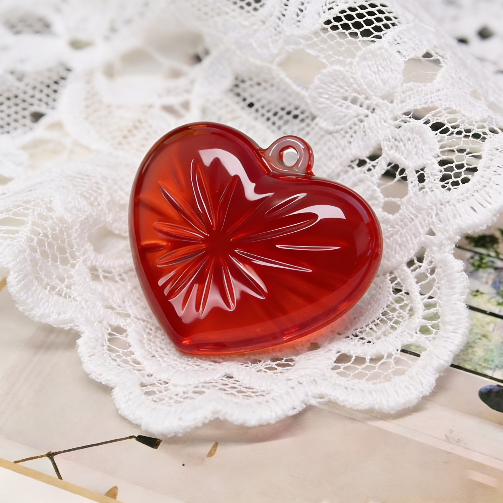 Handmade Crystal Heart-Shaped Pendant Resin Mold