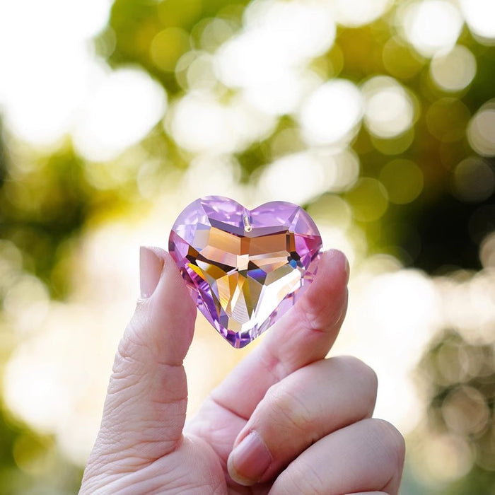 Handmade Crystal Heart with Hole Hanging Resin Mold