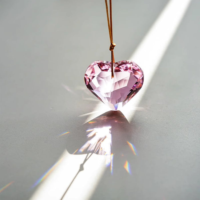 Handmade Crystal Heart with Hole Hanging Resin Mold