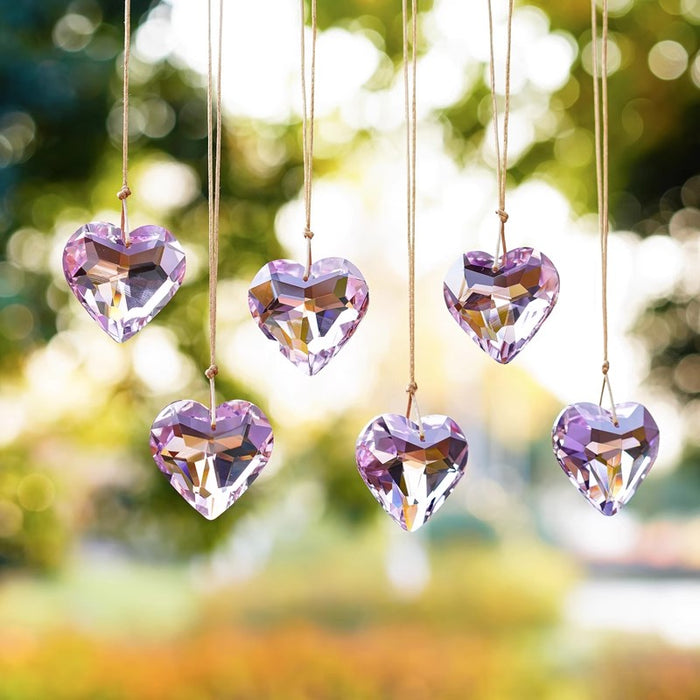 Handmade Crystal Heart with Hole Hanging Resin Mold
