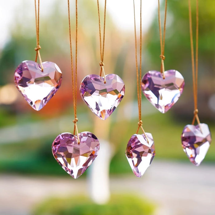 Handmade Crystal Heart with Hole Hanging Resin Mold