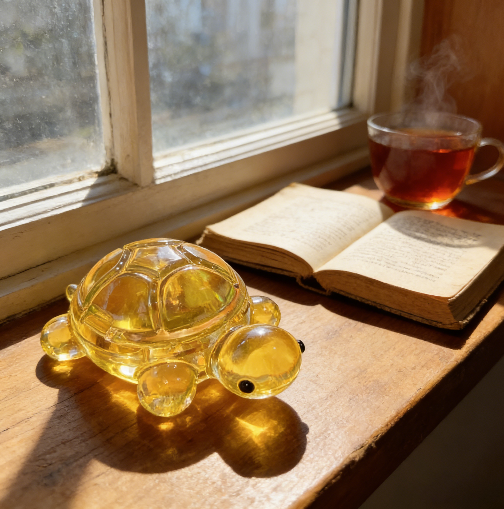 Handmade Cute Turtle Flip-Top Box Storage Resin Mold