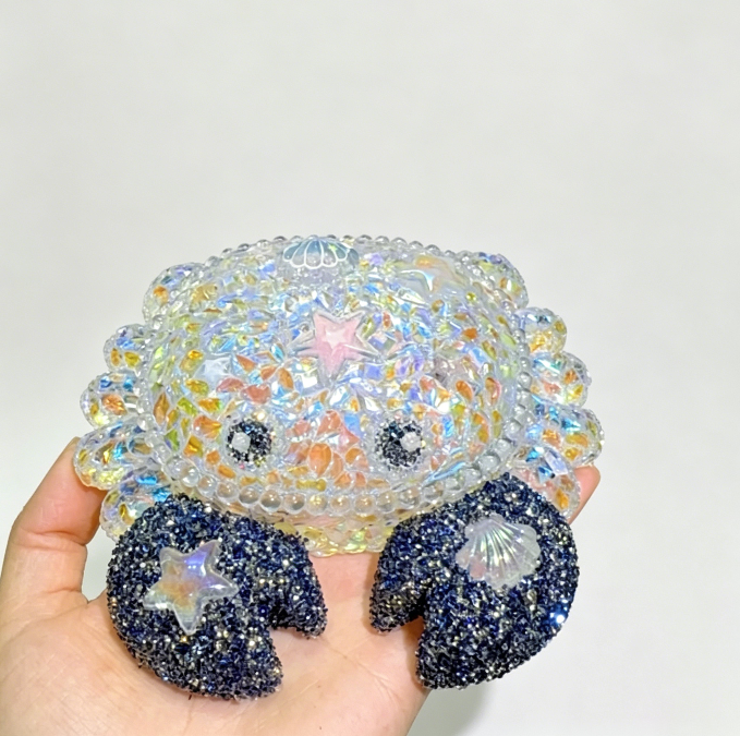 Handmade Diamond Crab & Turtle Storage Box Resin Mold Set