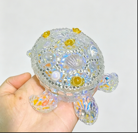 Handmade Diamond Crab & Turtle Storage Box Resin Mold Set