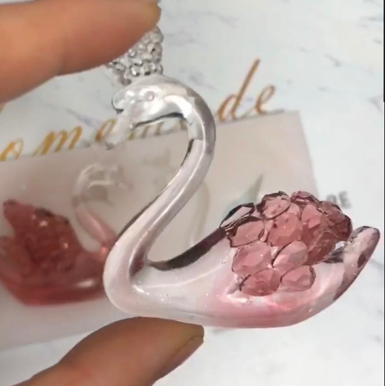 Handmade Diamond Crown Swan Ornament Resin Mold Set