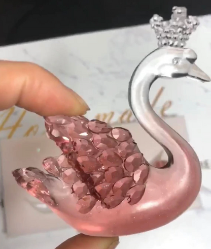 Handmade Diamond Crown Swan Ornament Resin Mold Set